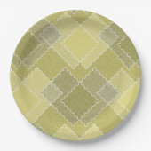 Texturierte Patchwork-Patchwork mehrfarbige Flicke Pappteller (Vorderseite)