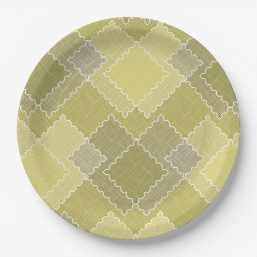 Texturierte Patchwork-Patchwork mehrfarbige Flicke Pappteller (Vorderseite)
