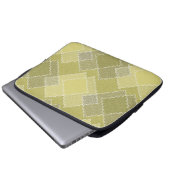 Texturierte Patchwork-Patchwork-Multicolor-Patches Laptopschutzhülle (Vorne Knopf)