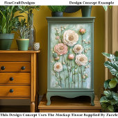 Texturierte Peonings, Hütte Garden BDL6 Decoupage Seidenpapier