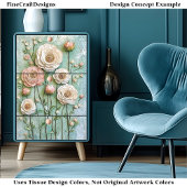 Texturierte Peonings, Hütte Garden BDL6 Decoupage Seidenpapier