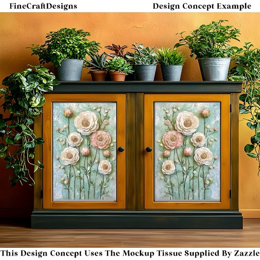 Texturierte Peonings, Hütte Garden CV9LR Decoupage Seidenpapier