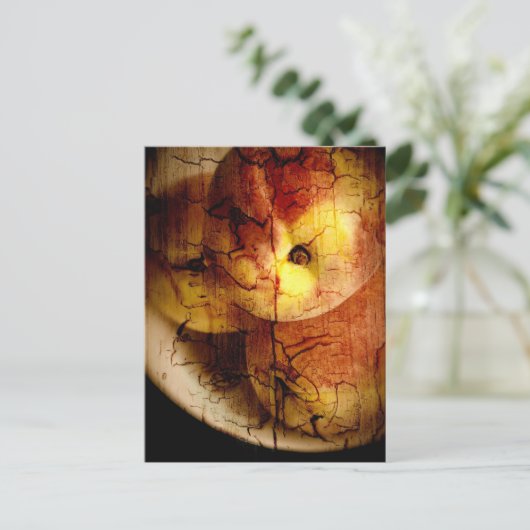 Texturierte Pfirsiche Postkarte (Stehend Vorderseite)