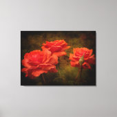 Texturierte pfirsichfarbene Rose Canvas drucken Leinwanddruck (Vorderseite)