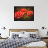 Texturierte pfirsichfarbene Rose Canvas drucken Leinwanddruck (Insitu (Schlafzimmer))