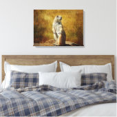 Texturierte Prärie Dog Canvas Print Leinwanddruck (Insitu (Schlafzimmer))