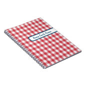Texturierte Red & White Gingham Kariert Family Wie Notizblock (Rechte Seite)