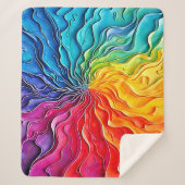 Texturierte Regenbogen-Swirlkunst Sherpadecke (Vorderseite)