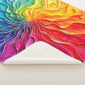 Texturierte Regenbogen-Swirlkunst Sherpadecke (3/4)