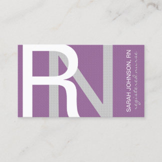 Texturierte registrierte Krankenschwester Auswahl Visitenkarte