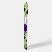 Texturierte Retro Lila Spots iPhone Case (Rückseite / Rechts)