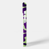 Texturierte Retro Lila Spots iPhone Case (Rückseite / Links)