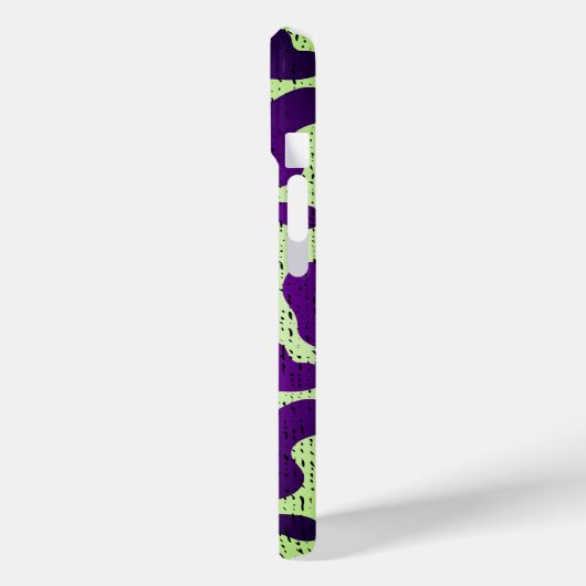 Texturierte Retro Lila Spots iPhone Case (Rückseite / Links)
