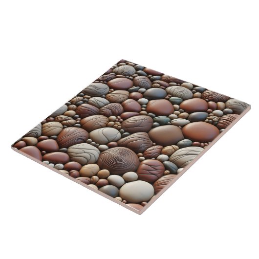 Texturierte Rock Tile Art Design Fliese (Seite)