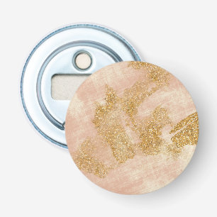 *~* Texturierte rosa Glitzer gestört Golden Flaschenöffner