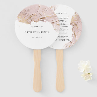 texturierte Rose Gold Imitat-Folie Hochzeit Fächer
