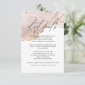 texturierte Rose Gold Imitate Folie Details Begleitkarte (Stehend Vorderseite)