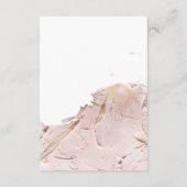 texturierte Rose Gold Imitate Folie Details Begleitkarte (Rückseite)