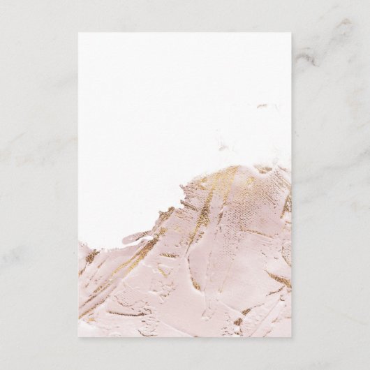 texturierte Rose Gold Imitate Folie Details Begleitkarte (Rückseite)