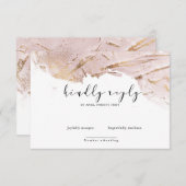 texturierte Rose Gold Imitate Folie Elegante RSVP  (Vorne/Hinten)