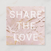 texturierte Rose Gold Imitate Folie moderne Loyalt Quadratische Visitenkarte (Vorderseite)