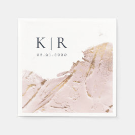 texturierte Rose Gold Moderne Hochzeit Papier Napk Serviette