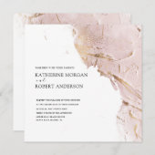 texturierte Rose Gold Moderne Hochzeitseinladung Einladung (Vorne/Hinten)