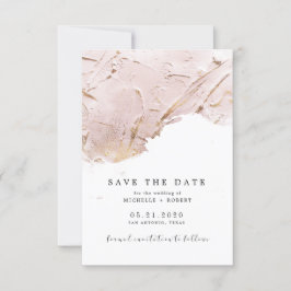 texturierte Rose Goldfolie Foto Save the Date Einladung