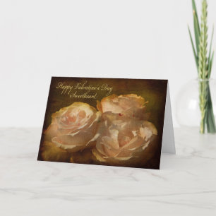 Texturierte Rose Valentinstag-Karte Feiertagskarte