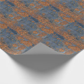 Texturierte rostfreie Metall Hintergrund. Geschenkpapier (Ecke)