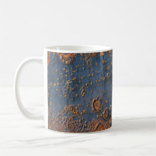 Texturierte rostfreie Metall Hintergrund. Kaffeetasse