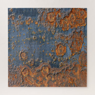 Texturierte rostfreie Metall Hintergrund. Puzzle