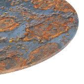 Texturierte rostfreie Metall Hintergrund. Schneidebrett (Ecke)
