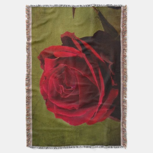 Texturierte Rote Rose Decke (Vorderseite Vertikal)