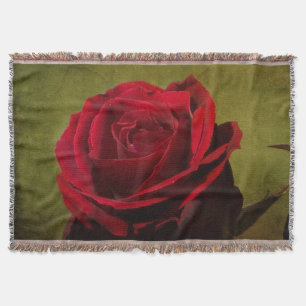 Texturierte Rote Rose Decke