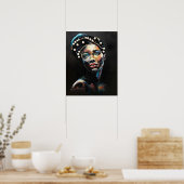 Texturierte Schönheit: Ein Abstraktes Portrait Poster (Küche)