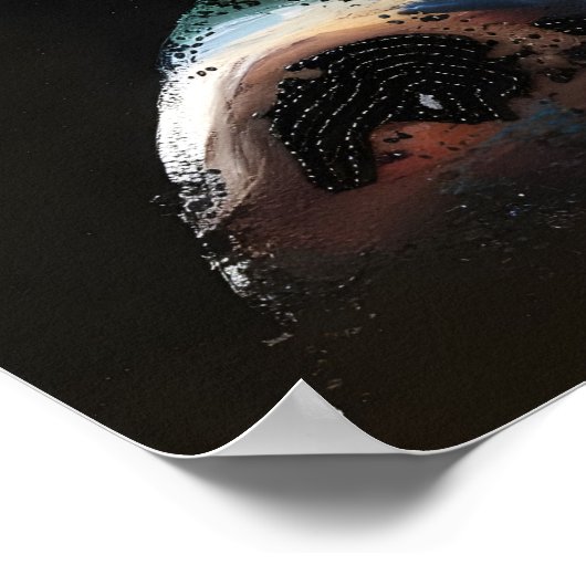 Texturierte Schönheit: Ein Abstraktes Portrait Poster (Ecke)