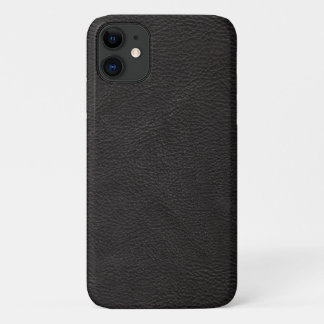 Texturierte schwarze Leder Case-Mate iPhone Hülle