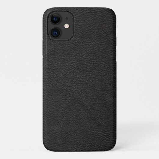 Texturierte schwarze Leder Case-Mate iPhone Hülle (Rückseite)