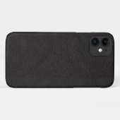 Texturierte schwarze Leder Case-Mate iPhone Hülle (Rückseite (Horizontal))