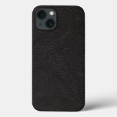 Texturierte schwarze Leder Case-Mate iPhone Hülle (Rückseite)