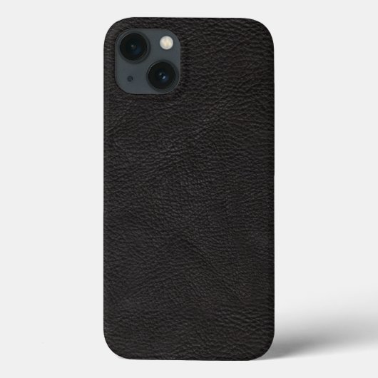 Texturierte schwarze Leder Case-Mate iPhone Hülle (Rückseite)