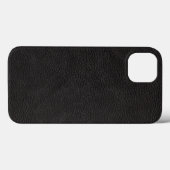 Texturierte schwarze Leder Case-Mate iPhone Hülle (Rückseite (Horizontal))