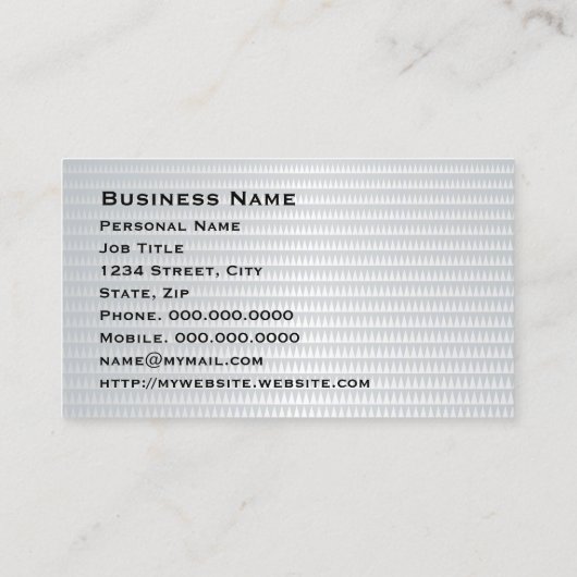 Texturierte Silbernamensplatte Unternehmenskarte Visitenkarte (Rückseite)