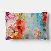 Texturierte Sommer-Blume Zubehörtasche (Vorderseite)