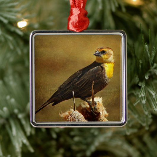 Texturierte Songbird-Ornamente Silbernes Ornament (Baum)