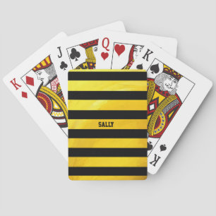 Texturierte Streifen aus Gold und schwarz Spielkarten