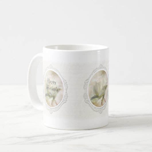 Texturierte Tasse der Rosenmutter (Vorderseite Links)