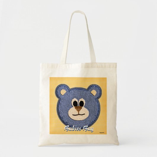Texturierte Teddy Bear Babies Bag (blau) Tragetasche (Vorne)