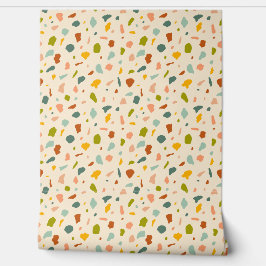 Texturierte Terrazzo-Fußketten - Creme Tapete